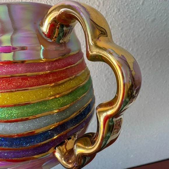 Silver Lining Ceramics Halographic Rainbow Inlay Glitter Mug - Picture 7 of 10